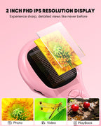 T TAKMLY Mini Pocket Digital Microscope, Macro Fixed Focus Magnifying Glass, Portable Handheld USB Digital Microscope 500x Magnification, 4X Zoom