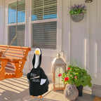 CAMDUCK Porch Goose Outfit Hoodie Mess with The Honk You Get The Bonk Baseball Goose Clothes with Wood Bat Warning Porch Sign for Plastic Cement Goose Statue Garden Lawn Yard Patio Outdoor Decor