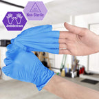 MED PRIDE Nitrile/Vinyl Blend Exam Gloves,Powder-Free,Blue,Large,100-Count