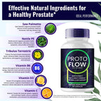 Proto Flow for Prostate Capsules, ProtoFlow Supplement Prostate Support Pills - Maximum Strength, ProtoFlow Advanced All Natural Formula, Proto Flow Prostate Health Men Pills Reviews (2 Pack)