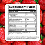PLIX Glowy Skin 500mg Glutathione Supplement with Hyaluronic Acid, Vitamin C, E & Berries | 90 Effervescent Tablets, Strawberry Flavor