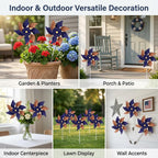 250th Anniversary USA Freedom Wind Spinners, Patriotic Pinwheels Red White Blue Decor for 4th of July Memorial Day Yard Lawn Parade Party, 12Pcs America 250 Decorations 1776-2026