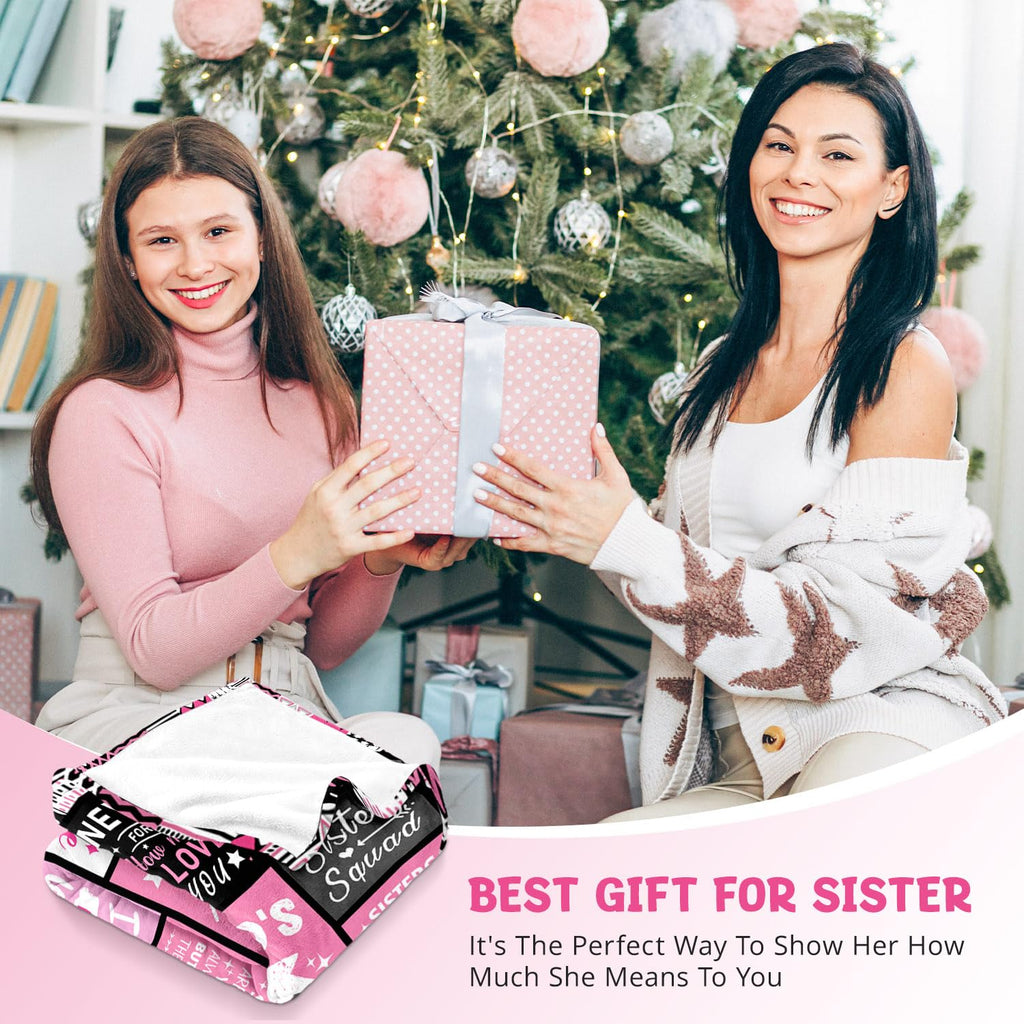 PVDSAVE Sister Birthday Gifts, Best Sister Ever Blanket 50"x60"