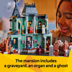 LEGO Creator 3 in 1 Haunted Mansion Building Toy for Kids - Halloween Building Blocks & Learning Toy for Girls & Boys, Ages 9+ - Build a Haunted House, Train, or Ship - Gift for Birthdays - 31167
