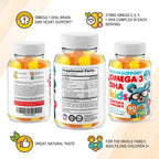 DR. MORITZ Vegan Omega 3 Gummies for Kids and Toddlers (90 Count), Omega 3 Kids Gummies for Brain and Heart Health, No Fish Oil and Gluten Free