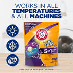 Arm & Hammer Plus OxiClean With Odor Blasters Laundry Detergent 5-IN-1 Power Paks, 42CT (Packaging may vary)