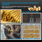 FFVRVSS M2 M2.5 M3 M4 M5 M6 Premium Brass Threaded Inserts, Metric Brass Knurled Nuts Assortment Kit, with Heat Set Insert Tool, for Plastic and 3D Printing Components. (320Pcs M2-M5 Kit+Tools)