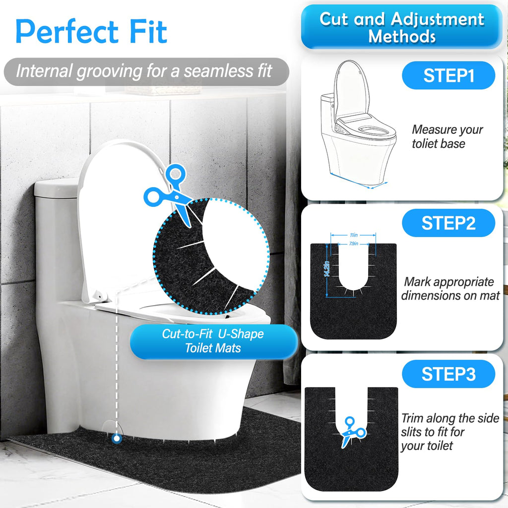 4 Pack Toilet Mats,Upgrade Toilet Floor Protector from Urine