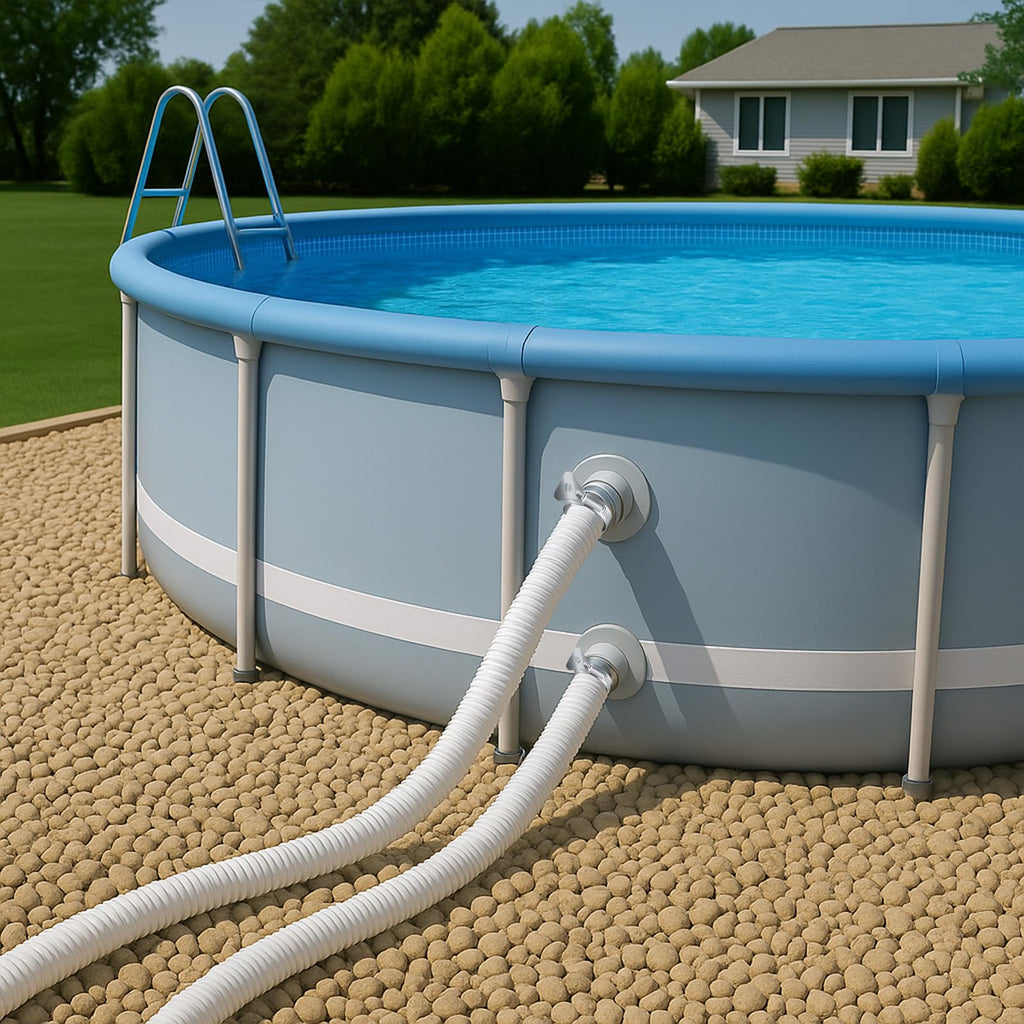 Homyplaza Replacement Pool Hoses for Above Ground Pools, 2 Pack, 1-1/4" Diameter x 59" Length, Includes 4 Metal Clamps, Compatible with Intex Pool Filter Pump 607, 637