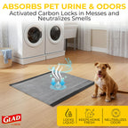 Glad for Pets, Activated Carbon Disposable - Dog Pee Pads, 100 Count Large