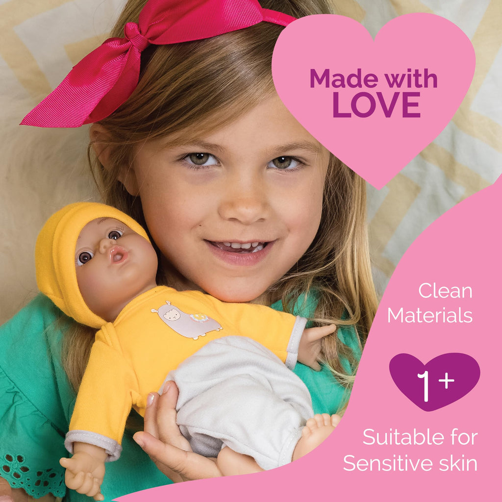 Adora Sweet Baby - 11” Soft & Cuddly Baby Doll, Realistic Features, Gentle Scent, Machine Washable, Lightweight & Easy to Hold | Adorable Playmate (Llama)