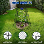 Tcomhk Garden Cloches for Plants - Set of 6 Chicken Wire Plant Cages and Plant Protectors from Animals, 17.7" H x 12.8" D, Outdoor Vegetable and Flower Cages, Sapbontchi Chicken Wire Cloche