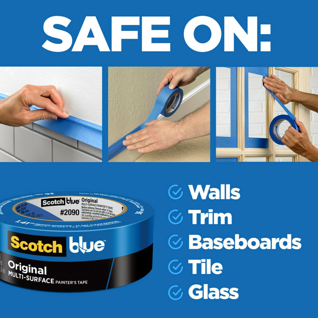 ScotchBlue Painter's Tape, Multi-Use, 1.88-Inch by 60-Yard, 3-Roll