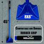 Moosefield Fully Welded Steel Heavy Duty Soil &A sphalt Tamper 8"x8" with 45 inch Handle Garden Landscaping Hand Rammer Compactor for Earth, Gravel and Dirt Pavement Compaction Paver Tool Trash Tamper