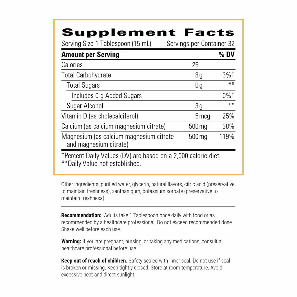 Integrative Therapeutics Liquid Calcium Magnesium - Liquid Supplement that Supports Bone Health* - Includes Vitamin D3 & a Magnesium Complex - Gluten-Free & Dairy-Free - Berry, 16 oz (32 Servings)