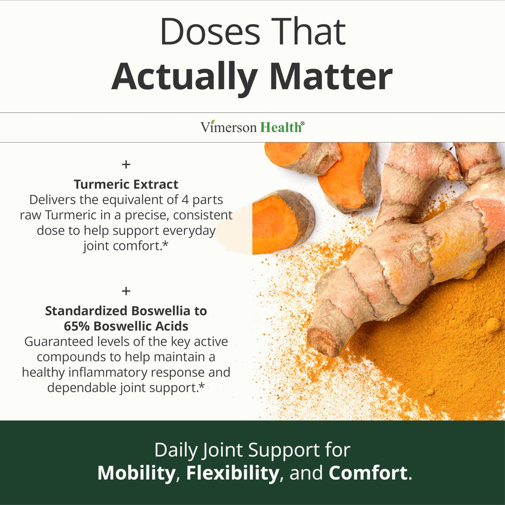 Boswellia Serrata Turmeric Supplement for Joint Support & Inflammation Balance – Turmeric Boswellia Supplement with Ginger & Black Pepper Extract for Enhanced Absorption – Non-GMO - 120 Capsules