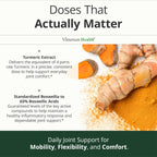 Boswellia Serrata Turmeric Supplement for Joint Support & Inflammation Balance – Turmeric Boswellia Supplement with Ginger & Black Pepper Extract for Enhanced Absorption – Non-GMO - 120 Capsules
