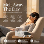 Glitch Self Heating Eye Mask - Steam Eye Mask for Dry Eyes, Soothing Relief, Stress Reduction - Disposable Warm Eye Compress Moist Heat