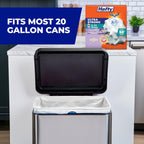 Hefty Ultra Strong 20 Gallon Trash Bags, XL Tall Kitchen Trash Bags 20 Gallon Size, Drawstring Closure, Continuous Odor Control, White, Lavender and Sweet Vanilla Scent, 80 Bags