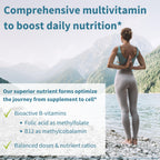 Igennus High Potency Methylated Multivitamin for Women with Gentle Iron, 5-MTHF Folate & Methylcobalamin B12, Pure & Clean, Sustained Release, Active B-Complex & K2 MK-7, Non-GMO, 180 Vegan Tablets