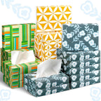 Yinder 24 Packs 960 Sheets Tissue Cube Car Facial Boxes Disposable Facial Travel Tissues Holder Soft Watercolor Boxes 2 Ply 40 Sheets for Wedding Household Car Kitchen Bathroom(Simple)