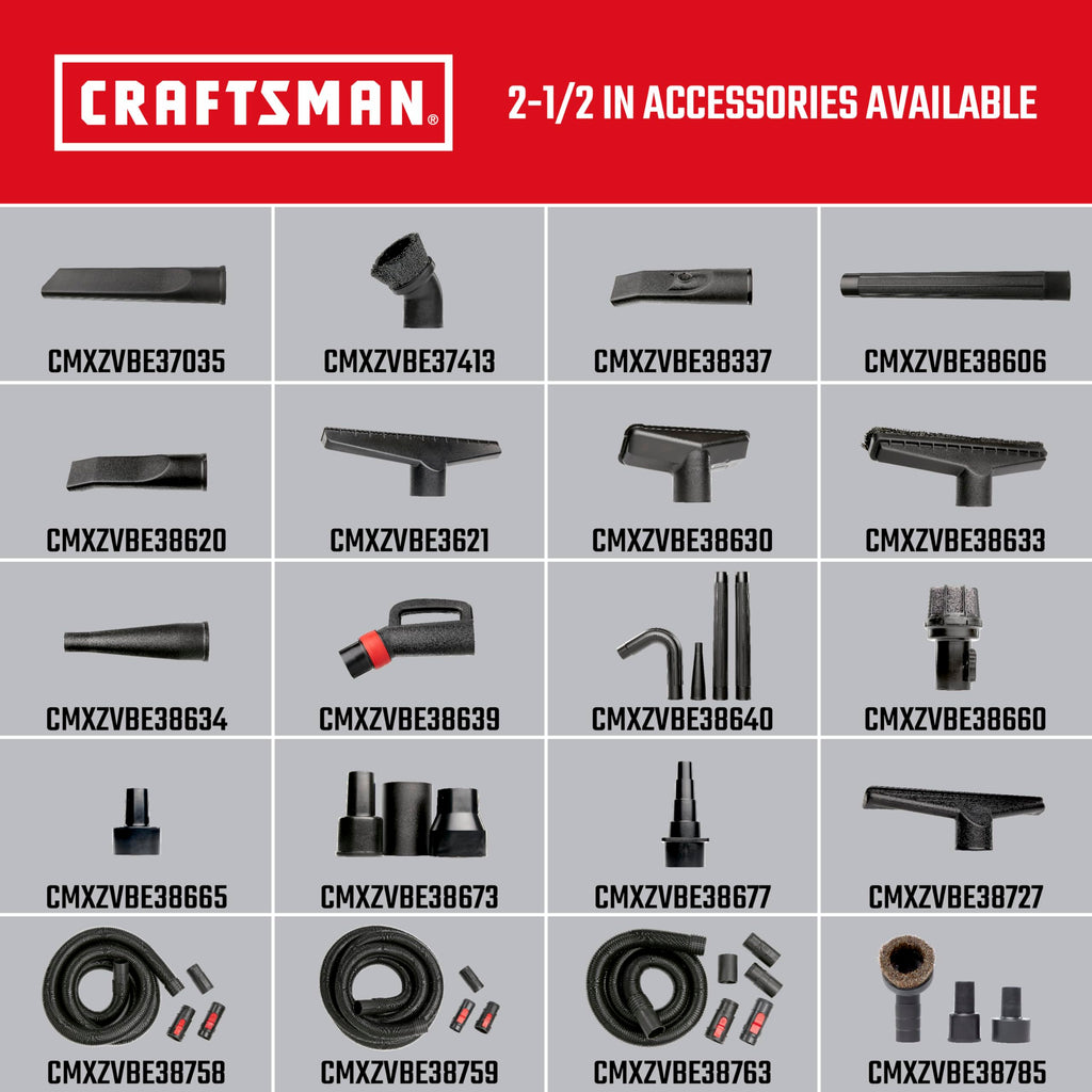 CRAFTSMAN CMXZVBE38640 2-1/2 in. Gutter Cleaning Wet Dry Vac Attachment Kit