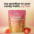 simple groove Protein Gummies|1g Whey Protein per Gummy | Healthy Snacks | Essential Amino Acids | Healthy Gummy Candy | Gummies for Women Men Kids