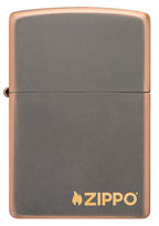 Zippo Rustic Bronze Zippo Logo Pocket Lighter