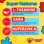 My Spectrum Heroes Calm & Focus Supplement Drops - Brain Support with L-theanine, GABA, Huperzine A - Enhance Focus for Kids or Adults - Boost Concentration for Kids & Teens - 2.02 FL oz. (60 ml)