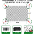 BSTPCOO Bird Netting for Chicken Coop Roof,25 x50ft, Nylon 3/4" Mesh