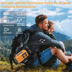 Emergency Radio with NOAA Weather Alert, Portable Solar Powered Hand Crank AM/FM Radio for Survival, Rechargeable Battery Powered Radio, USB Charger, Flashlight, Lee, for Home Outdoor