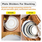 Imncya Plate Separators Storage, Set Of 60 And 3 Different Size, Thick and Premium Soft Felt Plate Dividers For China, Dish, Coffee Saucers Protecting and Stacking - Grey