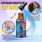 Scibalia Lithium Orotate Liquid Drops 20mg, Potency 11-in-1 Lithium Supplement w. NAC Magnesium Ashwagandha Theanine Vitamin D3 B6 B12 for Memory Brain Mood Cognitive Support, Non-GMO Gluten Free