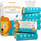 Whoopsie Wipes – The Original 100% Pure Cotton Dry Baby Wipes (600 Count)