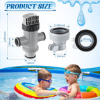 Saillong Dual Split Hose Plunger Valve Pool Part & 2 Hose Conversion Adapter B Kit Compatible with Intex Pool, Shut Off Valve with 1.25" to 1.5" Hose Adapter for Above Ground Pool and Pool Pump