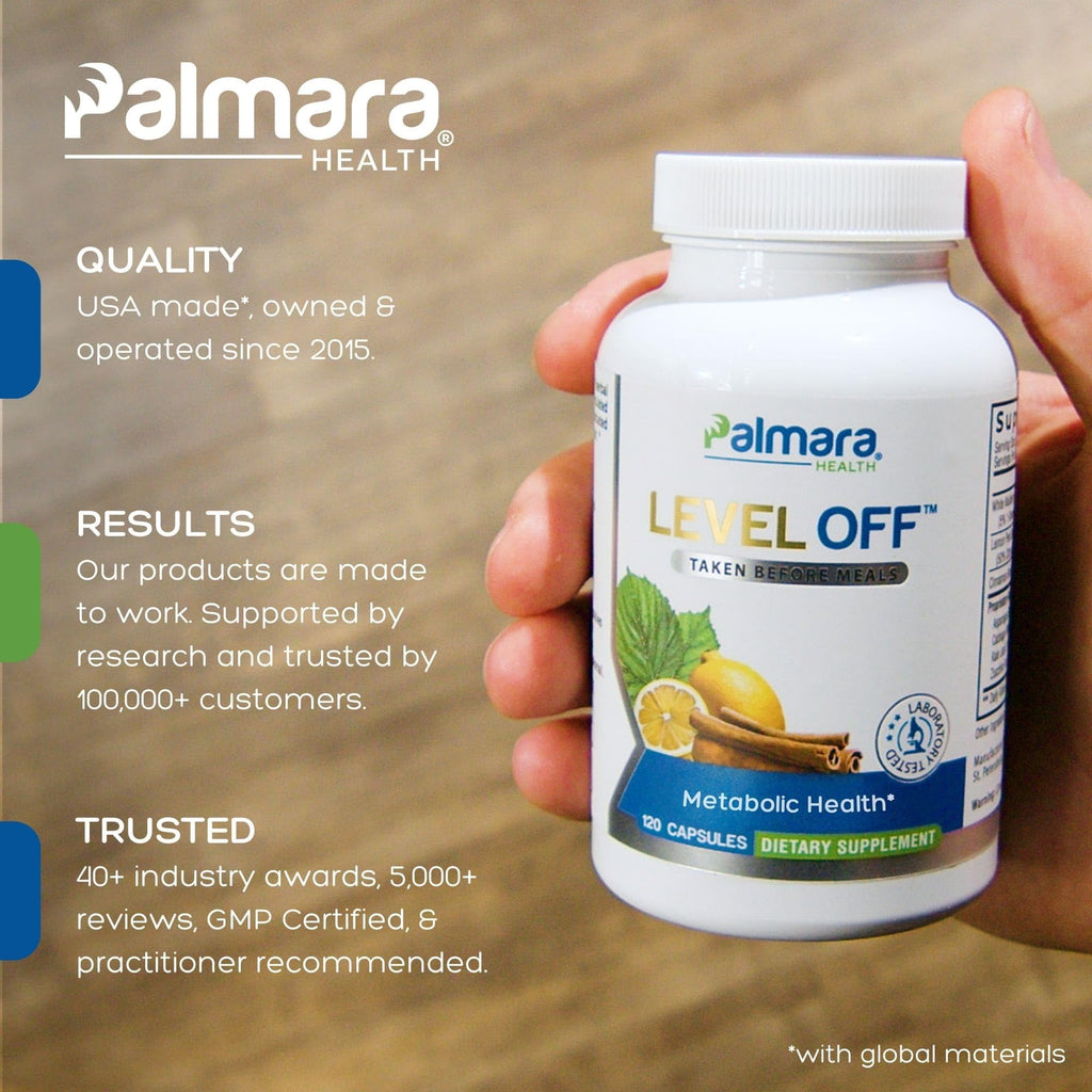 Level Off Anti Spike Formula Glucose Supplement – Capsules for Metabolic Health, Supports Healthy Post-Meal Glucose Spikes, Vegan, Non-GMO, Gluten Free (120 Count (Pack of 1))