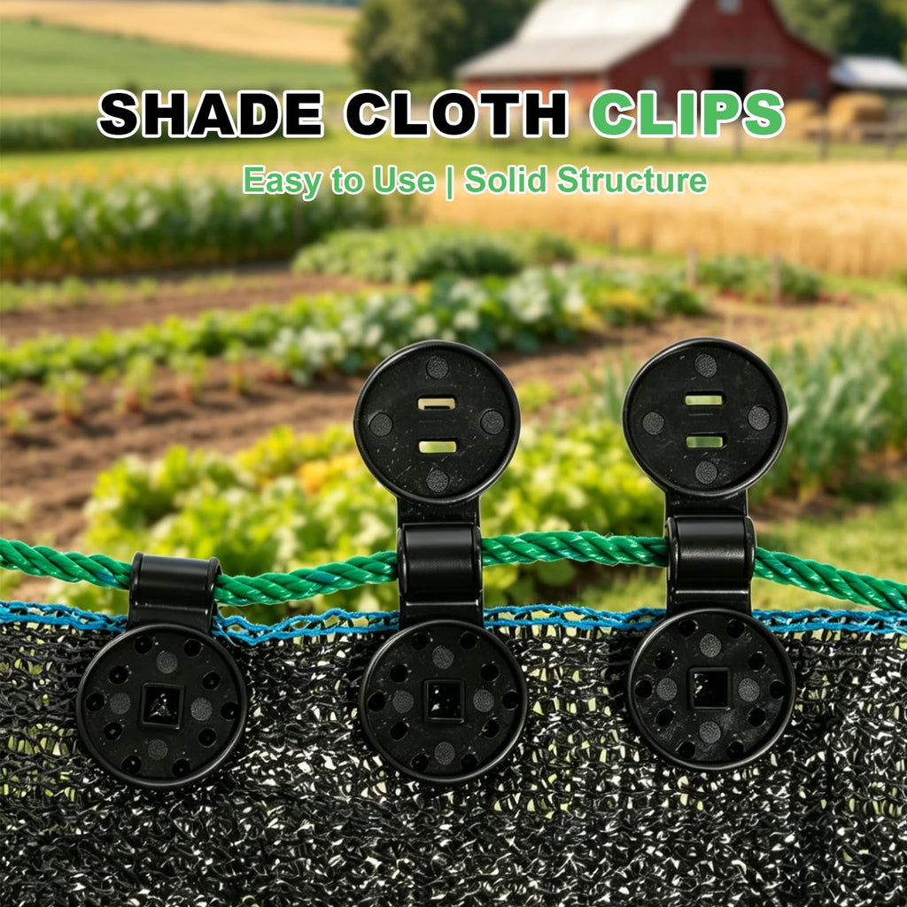 Shade Cloth Clips,2026 New Heavy Duty Round Plastic Lock Grip,Upgrade Windproof Fix Clamps,for Gardening,Greenhouse,Sun Shade Net,Anti Bird Netting Awning Tarp (50Pcs)