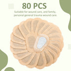 80 Pcs Adhesive Eye Patches, Disposable Eye Pads for Adults Latex Free Adhesive Bandages(3 x 2 Inch,Nude)