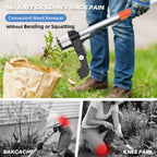 KXGBARN Stand Up Weed Puller Tool, Long Handle Garden Weeder with 4 Stainless Steel Claws, 39.3" Heavy Duty Weed Remover Tool for Lawn & Yard, Pull Weeds by Root Without Bending