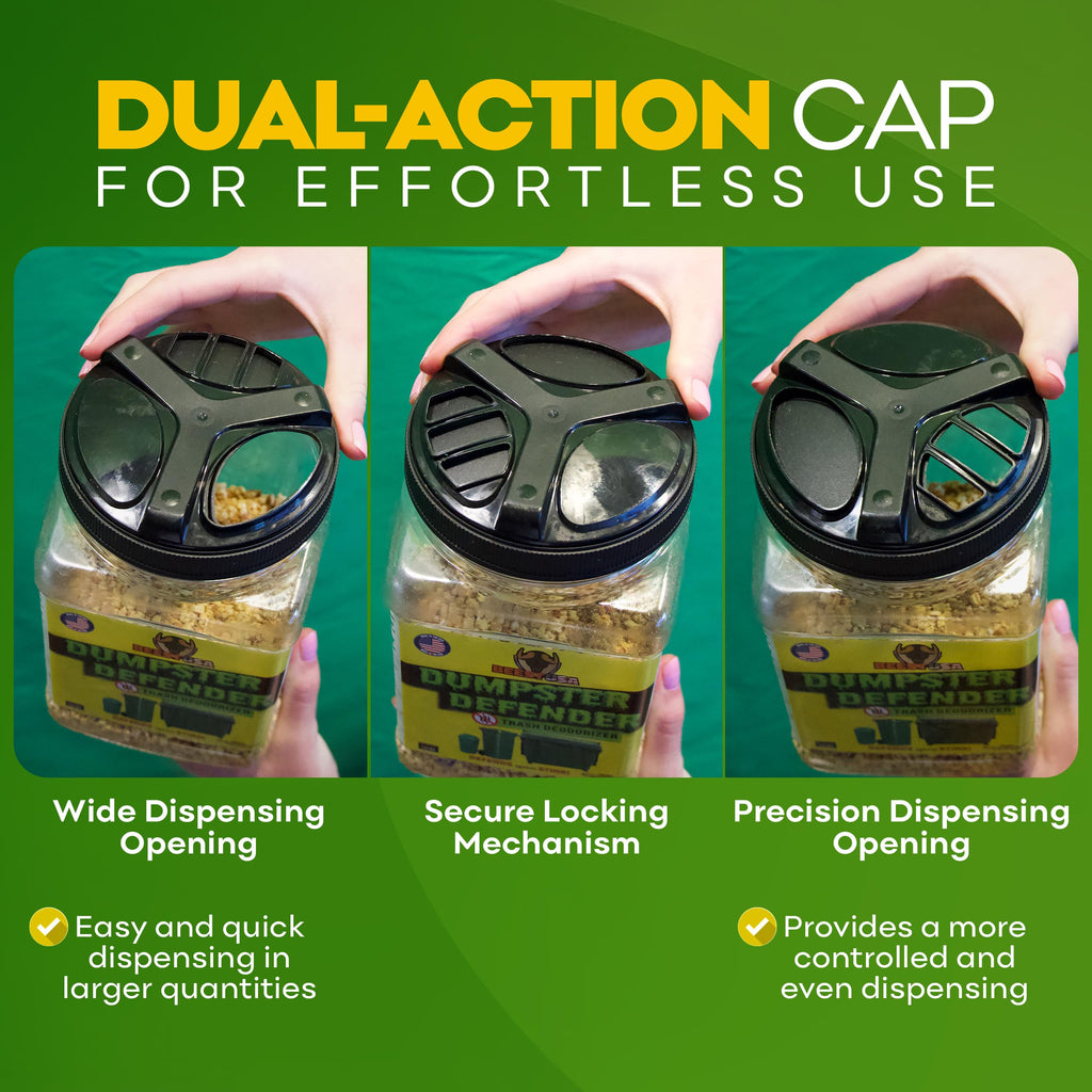 BEEST Dumpster Defender - 1.5lbs Outdoor Trash Can Deodorizer & Liquid Waste Absorber (Made in USA) Biodegradable Trash Can Odor Eliminator - Powerful Garbage Deodorizer for Always-Fresh Bins - 7 Cups