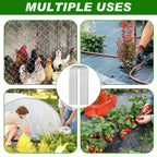 Tandefio 100 Packs Drip Irrigation Tubing Stakes 6 Inch Garden Pins Landscape Staples Securing Pegs Galvanized Lawn Yard U Pegs for Hose, Chicken Wire, Weed Barrier Fabric, Dog Fence