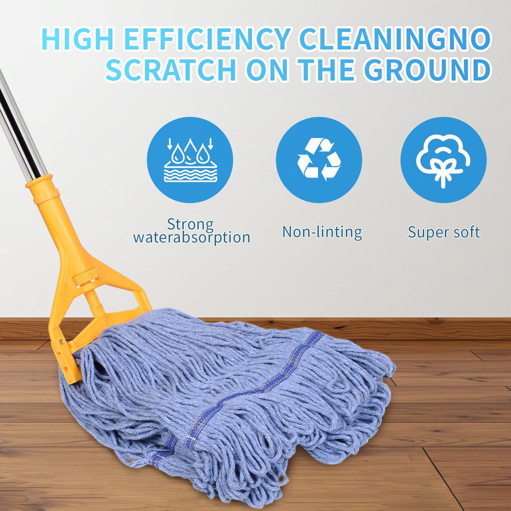 HiBaby Commercial Mop, 63Inch Handle Heavy Duty Industrial Mop