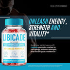 Libicade Gummies, Official Libicade Supplement Gummy for Men - Maximum Strength Performance, All Natural Support for Overall Health & Wellness, Advanced Libi Cade Health Reviews (3 Pack)
