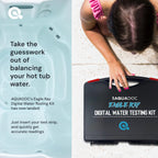 Eagle Ray Digital Spa Water Test Kit by AquaDoc with Digital Water Tester and 30 hot tub Test Strips for Chlorine, Bromine, Total Hardness, Cyanuric Acid, Alkalinity, and pH