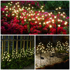 IUEECEN Solar Garden Lights Waterproof, Sola Lights Outdoor Decorative 4Pack,80Led Solar Powered Flowers Garden Decor,Fairy Lights for Yard,Pathway,Outside Decorations,Gardening Gifts for Women Mom