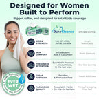 Body Wipes for Women, Extra Moist No Rinse Bathing Wipes-50 XL Shower Cloths + 4 Travel Size Bath Sheets -10x11.5" After Gym & Post Workout Deodorant, Disposable Washcloths, Womens Hygiene Essentials