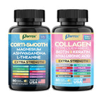Cortisol & Collagen Support Bundle, Ashwagandha, Shining Serenity Set