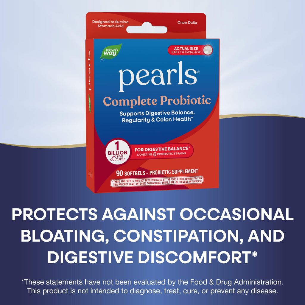 Nature's Way Probiotic Pearls Complete, 1 Billion Live Cultures, 90 Softgels (Packaging May Vary)