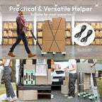 Voipvvii Folding Hand Truck 500lbs, Portable Heavy Duty Dolly Cart, 6 Wheels Collapsible Luggage Cart with 2 Elastic Ropes - Compact Trolley Cart for Easy Moving - Ideal Hand Cart for Travel and More