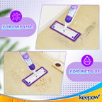 KEEPOW Reusable Power Mop Refills Pads Compatible with Swiffer PowerMop Mop - Power Mop Pads Refill - Washable Microfiber Pads for Multi-Surface Floor Cleaning, 8Pack